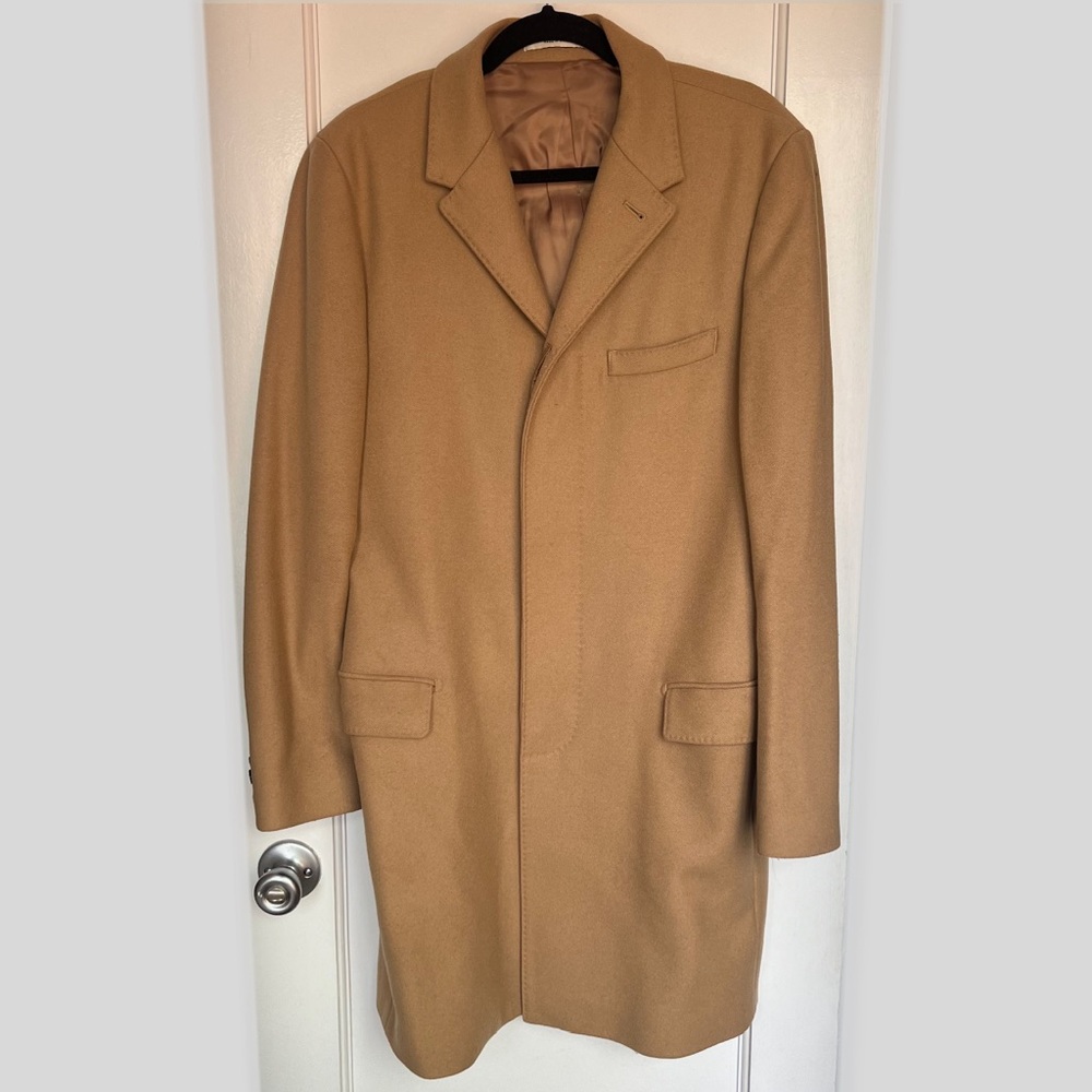 Club Monaco Camel Wool Top Coat
